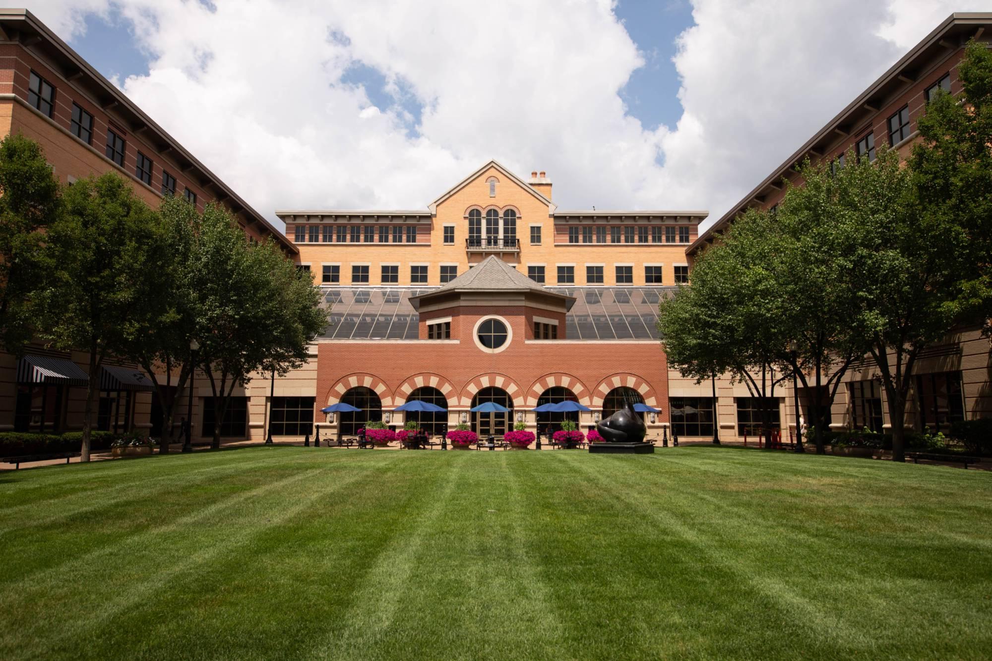 devos building from courtyard